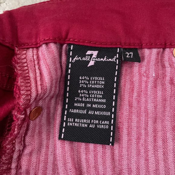 7 For all Mankind (b)air Skinny Jeans in Oxblood - Picture 8 of 8